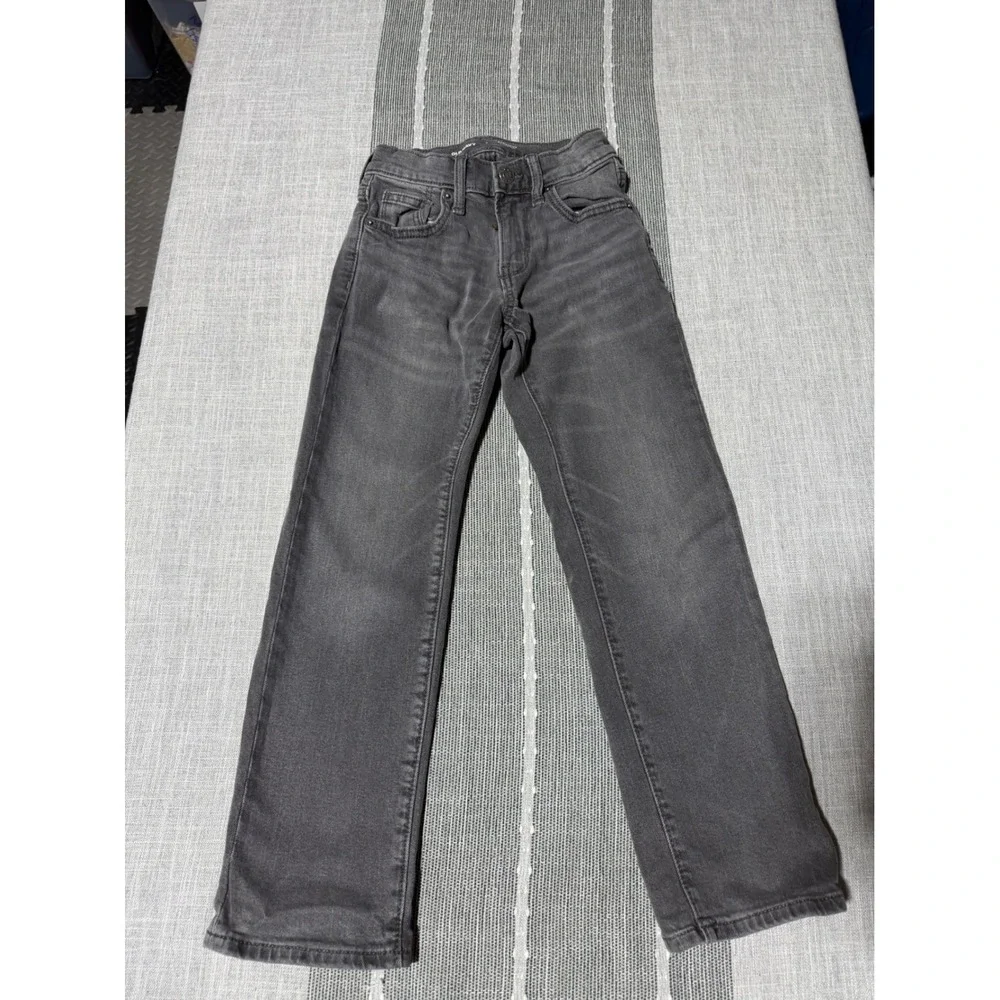Old Navy Kids Straight Built In Flex Gray Denim Jeans Size 7‎
